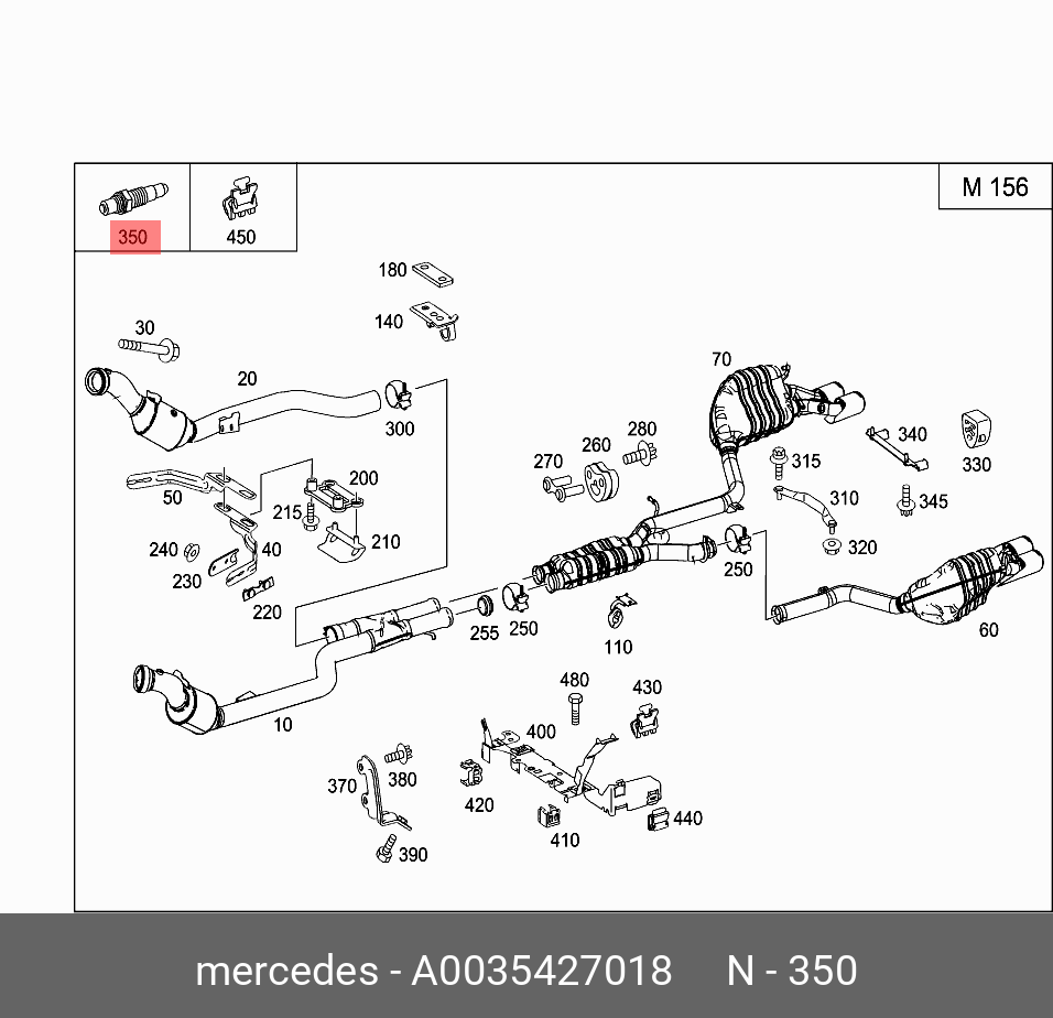 Датчик кислородный MERCEDES A0035427018