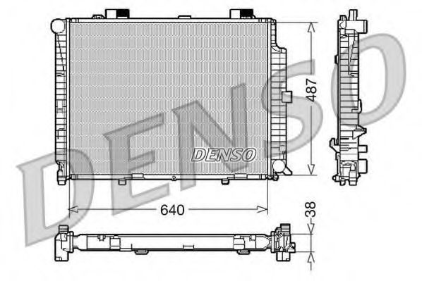 Радиатор системы охлаждения DENSO DRM17087