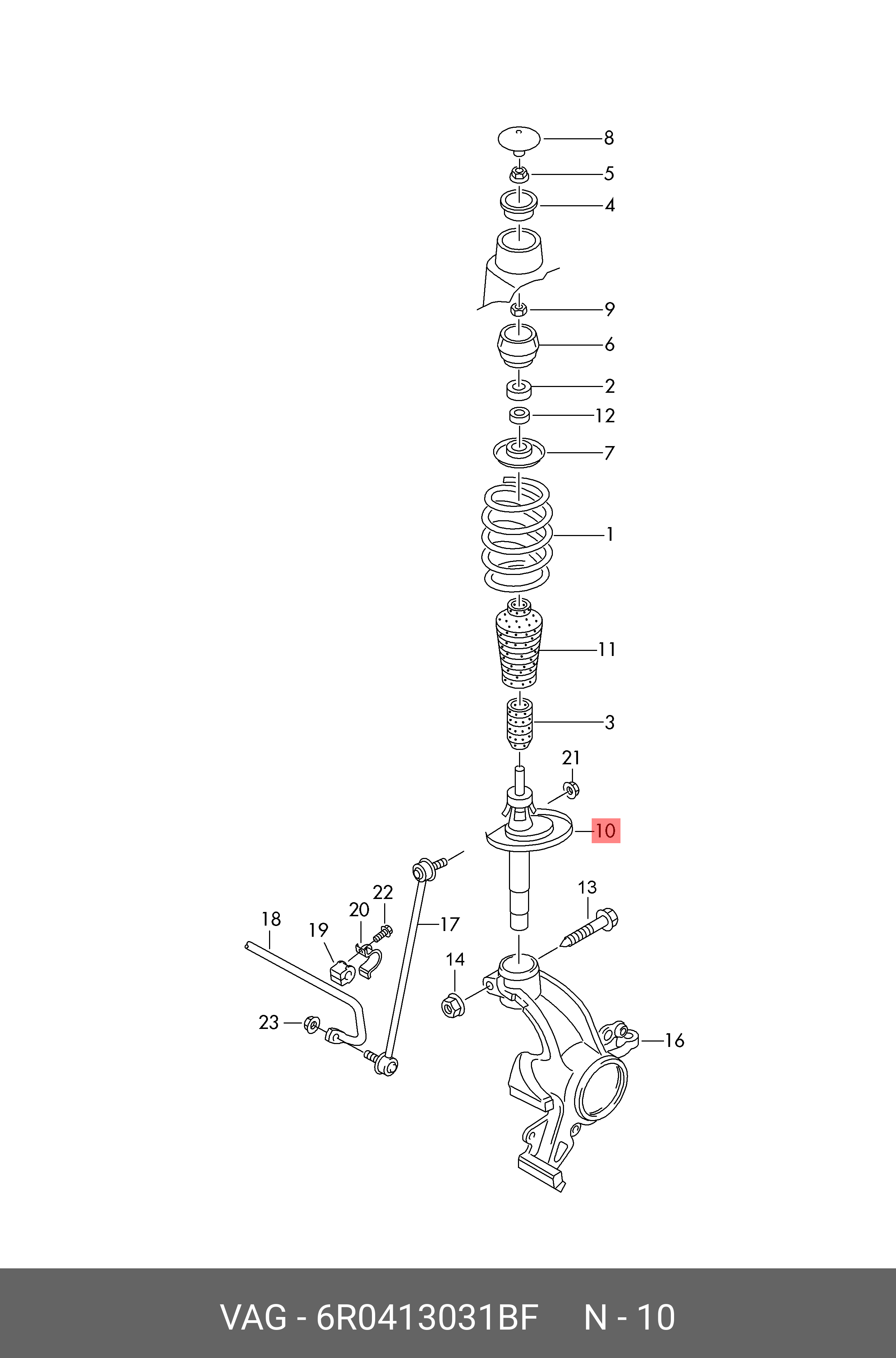 АМОРТИЗАТОР VAG 6R0413031BF
