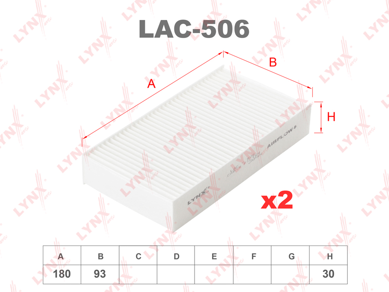 Салонный фильтр LYNXAUTO LAC506