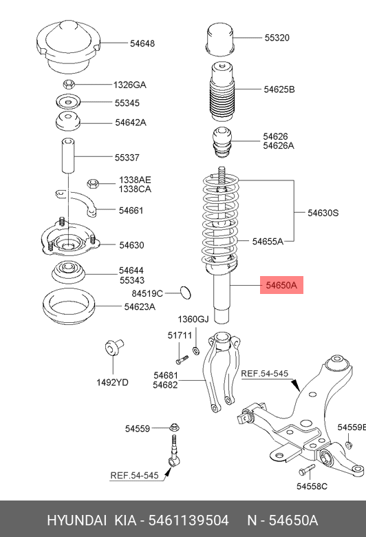 Амортизатор HYUNDAI-KIA 5461139504