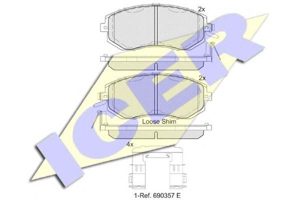 Колодки Тормозные Subaru Forester 13-/ Xv 11- Gt86 Передние Icer Ice ICER 182199