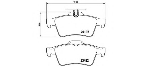 Колодки тормзад BREMBO P59042