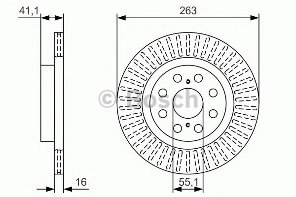 Диск торм зад вент BOSCH 0986479T57