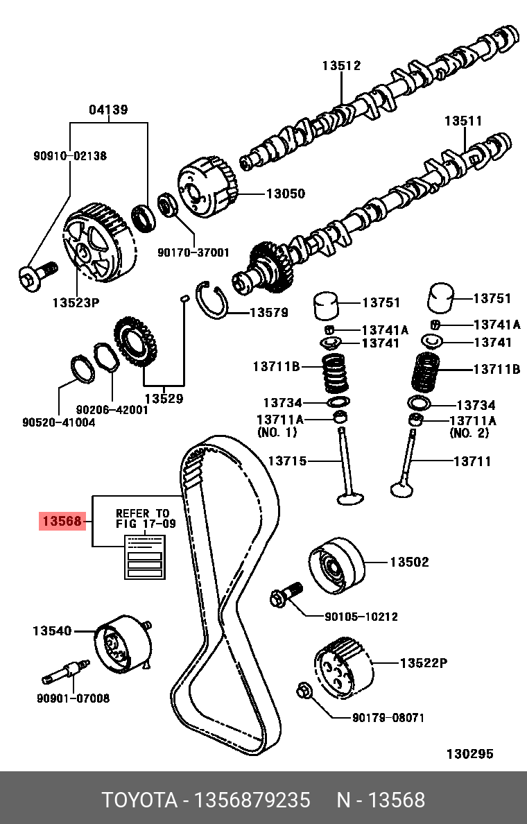 Ремень ГРМ TOYOTA 1356879235