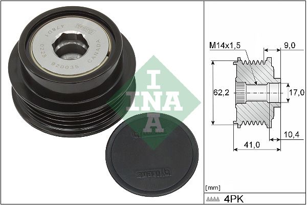 Шкив обгонный генератора INA 535033810