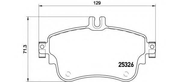 Колодки тормозные дисковые | перед | BREMBO P50094