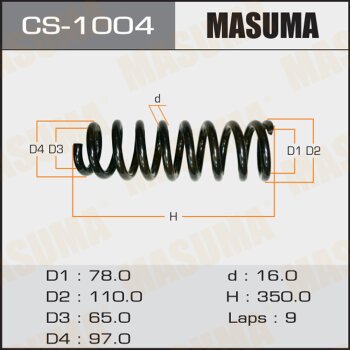 Пружина ходовой части передняя MASUMA CS1004
