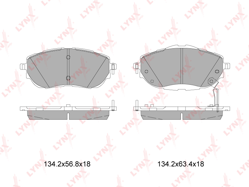 BD-7605 КОЛОДКИ ТОРМОЗНЫЕ ПЕРЕДНИЕ TOYOTA AURIS(_1 LYNXAUTO BD7605