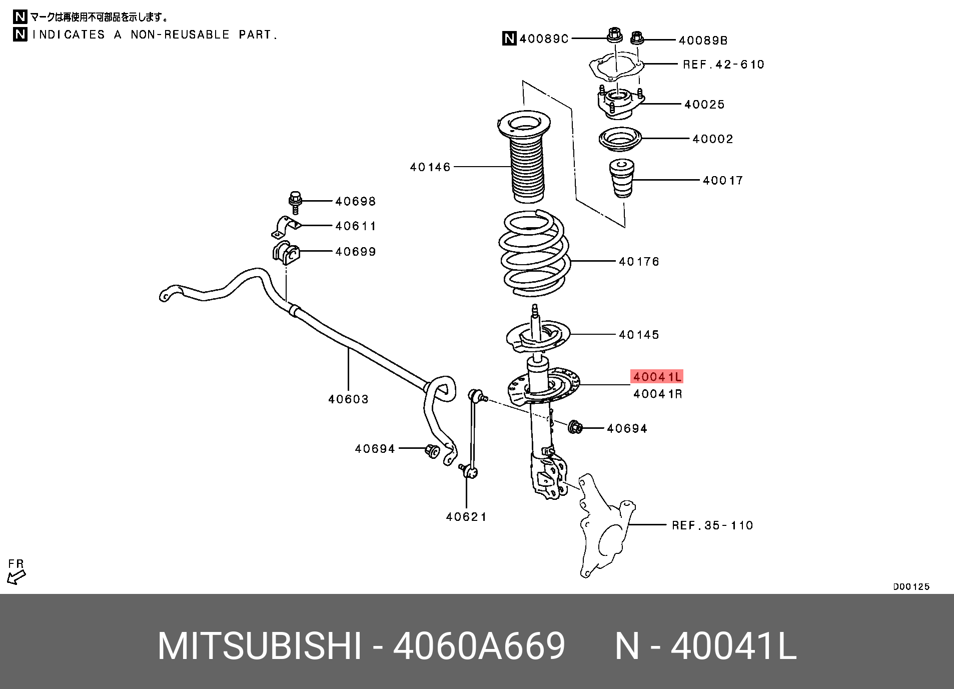 Mitsubishi Original Teile MITSUBISHI 4060A669