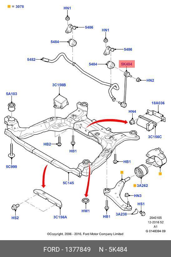 Стойка стабилизатора FORD 1377849