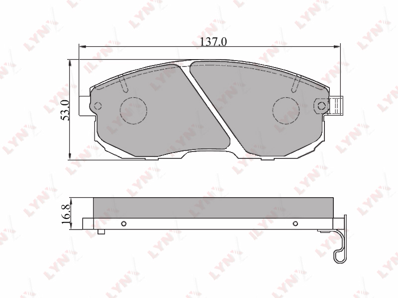 Комплект дисковых тормозных колодок LYNXAUTO BD5701