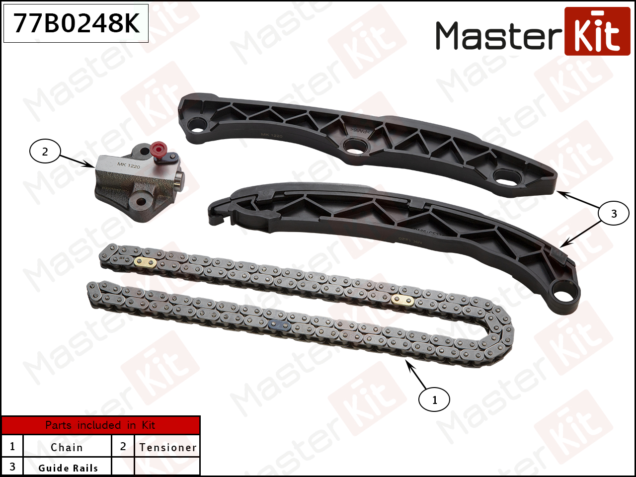 Цепь ГРМ к-кт KIA OPTIMA IV 2016 MASTER KIT 77B0248K