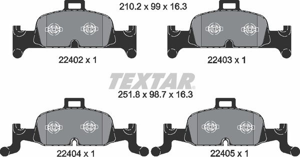 Тормозные колодки передние TEXTAR 2240201