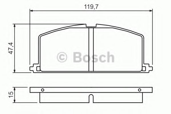 Колодки тормпер BOSCH 0986468701