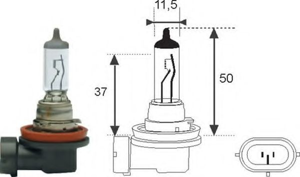 Лампа H11 12V [standart] MAGNETI-MARELLI 002549100000