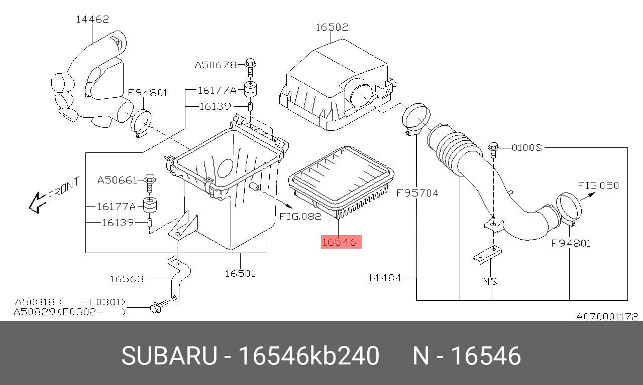 Фильтр воздушный SUBARU 16546KB240