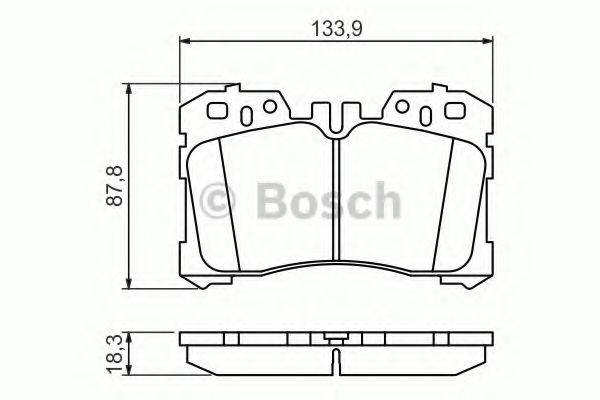 Колодки тормозные передние дисковые BOSCH 0986494423