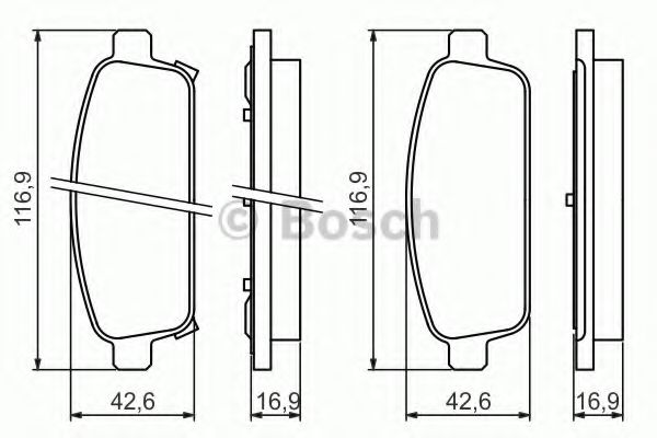 Колодки тормзад BOSCH 0986494435