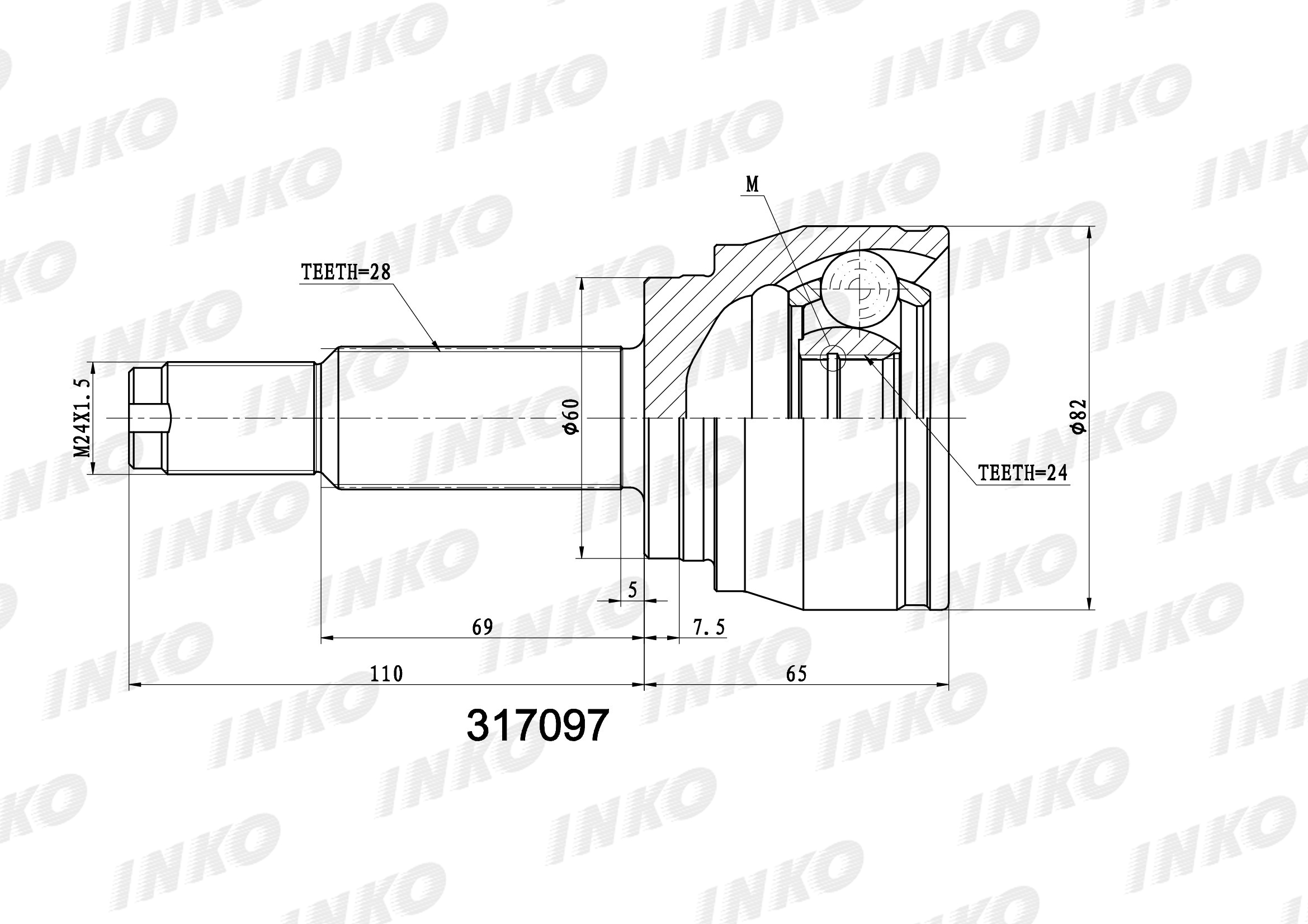 ШРУС внешний INKO 317097