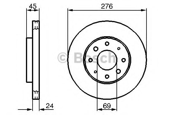 Тормозной диск BOSCH 0986479140