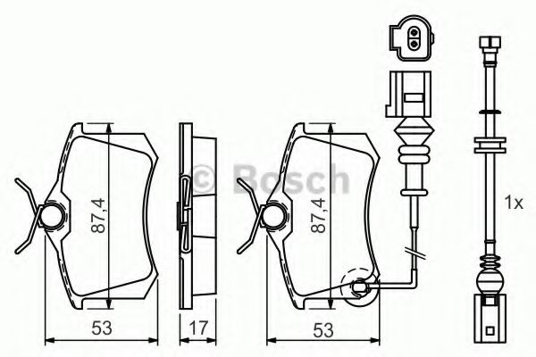 Комплект дисковых тормозных колодок BOSCH 0986424813