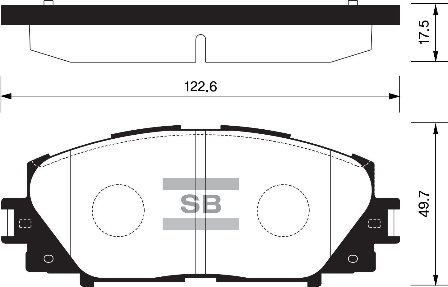 Комплект дисковых тормозных колодок SANGSIN SP1377