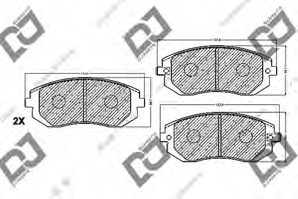 КОЛОДКИ ТОРМОЗНЫЕ ДИСКОВЫЕ DJ PARTS BP1062