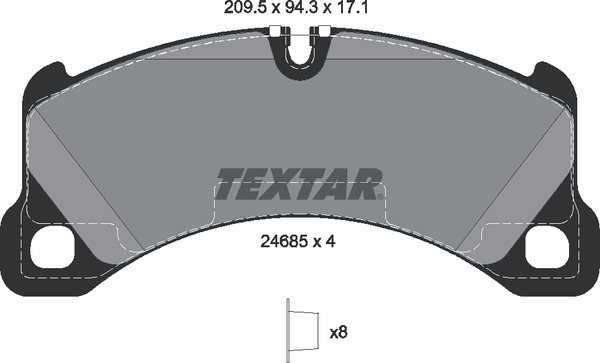 Колодки тормозные передние TEXTAR 2468501