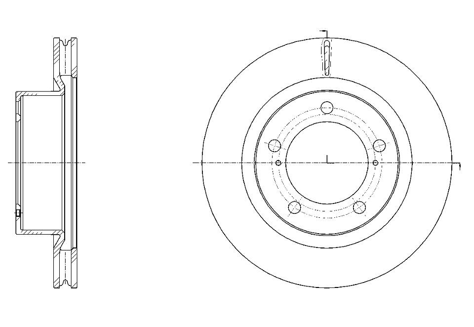 Диск тормозной вентилируемый G-BRAKE GR21046