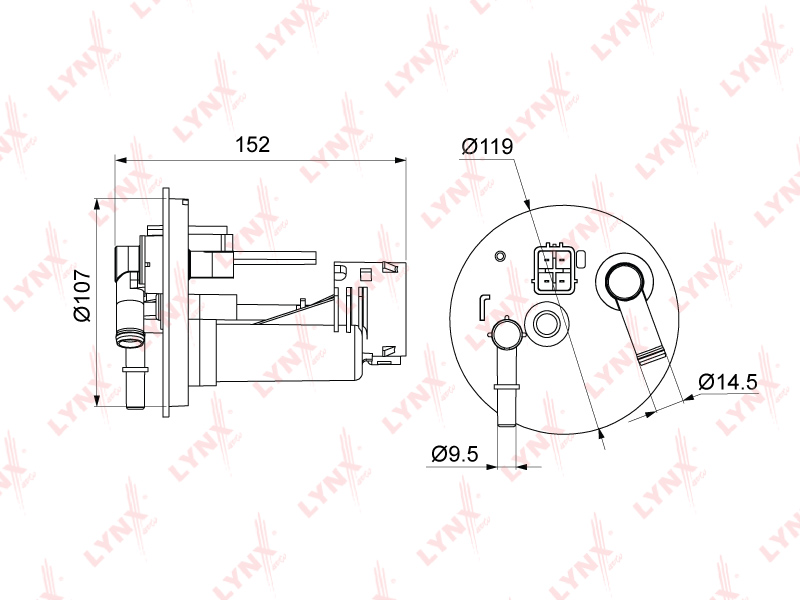 Фильтр Топливный Toyota 1Kr-Fe K3-Ve 3Sz-Ve 1Nr-Fe Kgc1/3 Qnc10/2 LYNXAUTO LF1000M