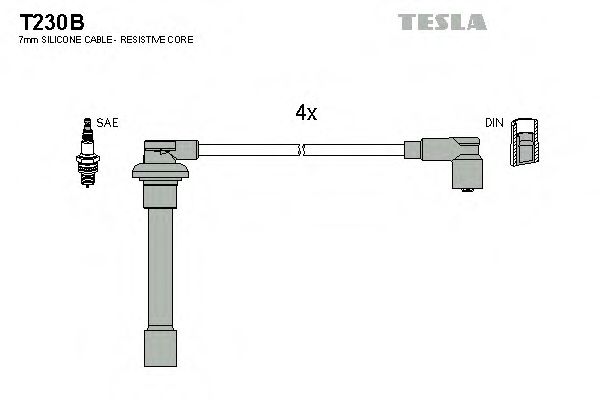 Провода Высокого Напряжения Honda D13/15B D16a Zc TESLA арт T230B TESLA T230B