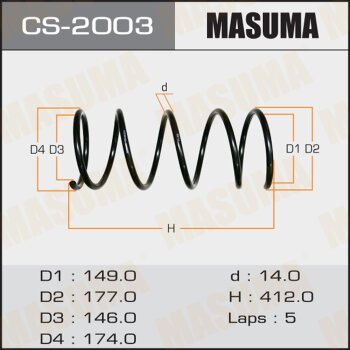 Пружина передняя NISSAN BASSARA MASUMA CS-2003 MASUMA CS2003