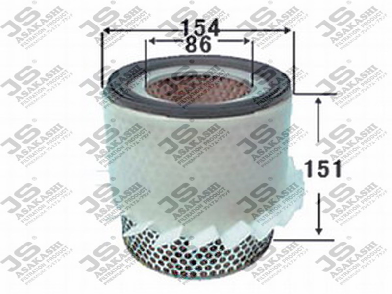 Фильтр воздушный JS ASAKASHI A142J