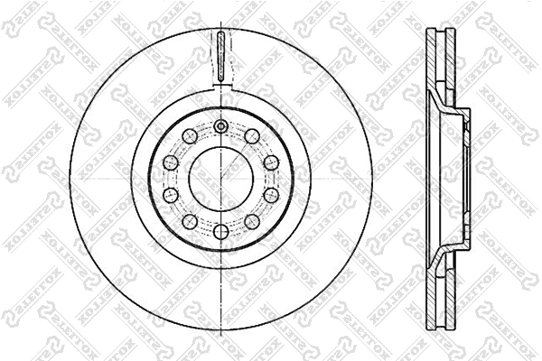 Диск тормозной передн STELLOX 602047107VSX