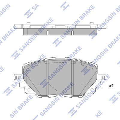 Колодки тормозные дисковые SANGSIN SP4101