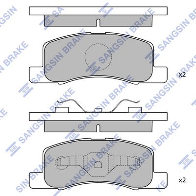 Колодки тормозные SANGSIN SP1613