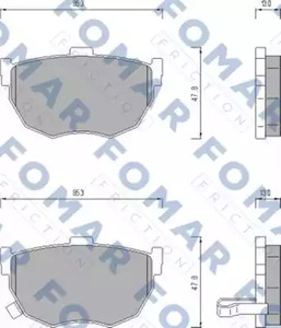 Колодки тормозные дисковые | зад | FOMAR-FRICTION FO451681