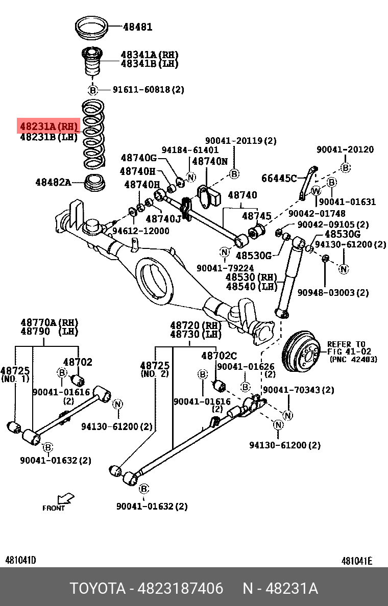 Пружина подвески DAIHATSU 4823187406