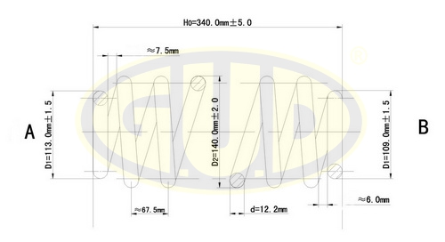 Пружины Передние Astra G/Vectra B 774267 Gud Gcs063453 0312836/905120 GUD GCS063453