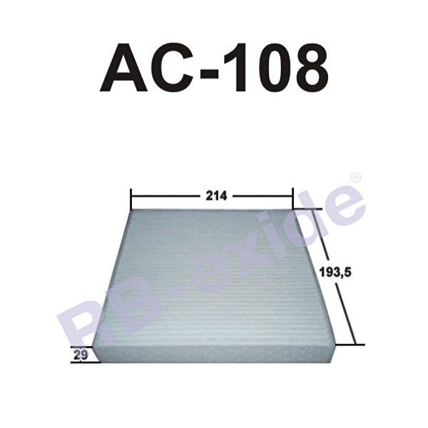 AC-108 OEM 87139-30040 (фильтр салонный) RB-EXIDE AC108