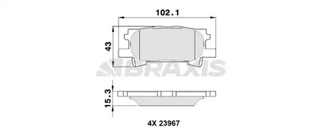 КОЛОДКИ ТОРМОЗНЫЕ ДИ BRAXIS AA0329