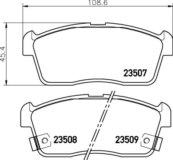 Колодки тормозные передние NISSHINBO NP1023