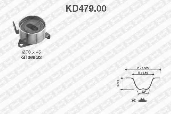 Комплект ремня ГРМ SNR KD47900