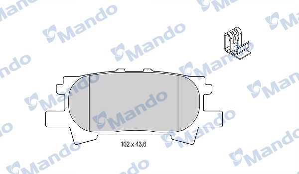 Колодки тормозные дисковые | зад | MANDO MBF015613