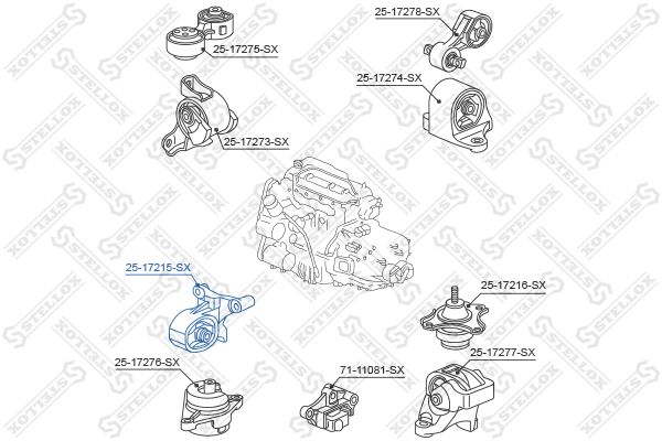 подушка ДВС передняя STELLOX 2517219SX