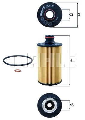 Фильтр масляный KNECHT OX1141D