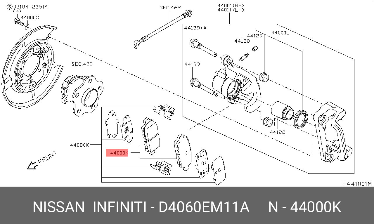 КОЛОДКИ ДИСКОВЫЕ NISSAN D4060EM11A