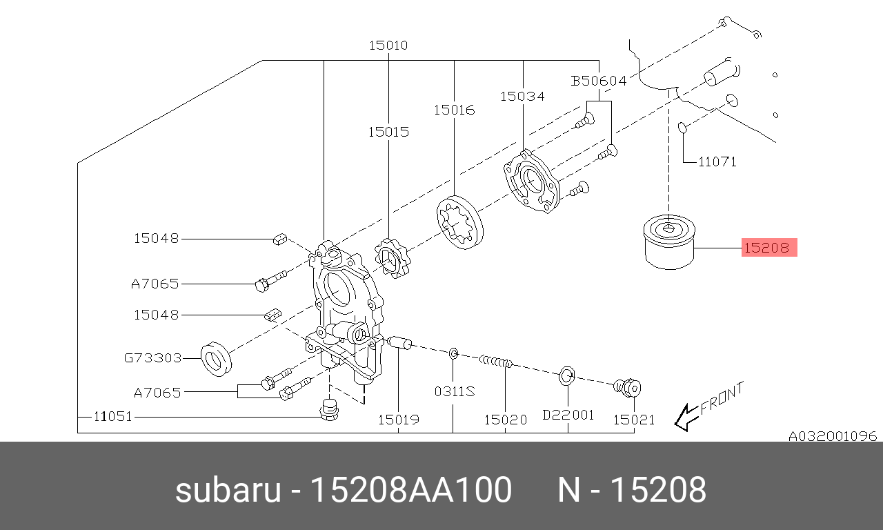 Фильтр масляный SUBARU 15208AA100