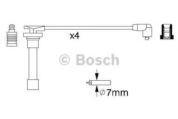 Провода высоковольт ком/кт BOSCH 0986356721